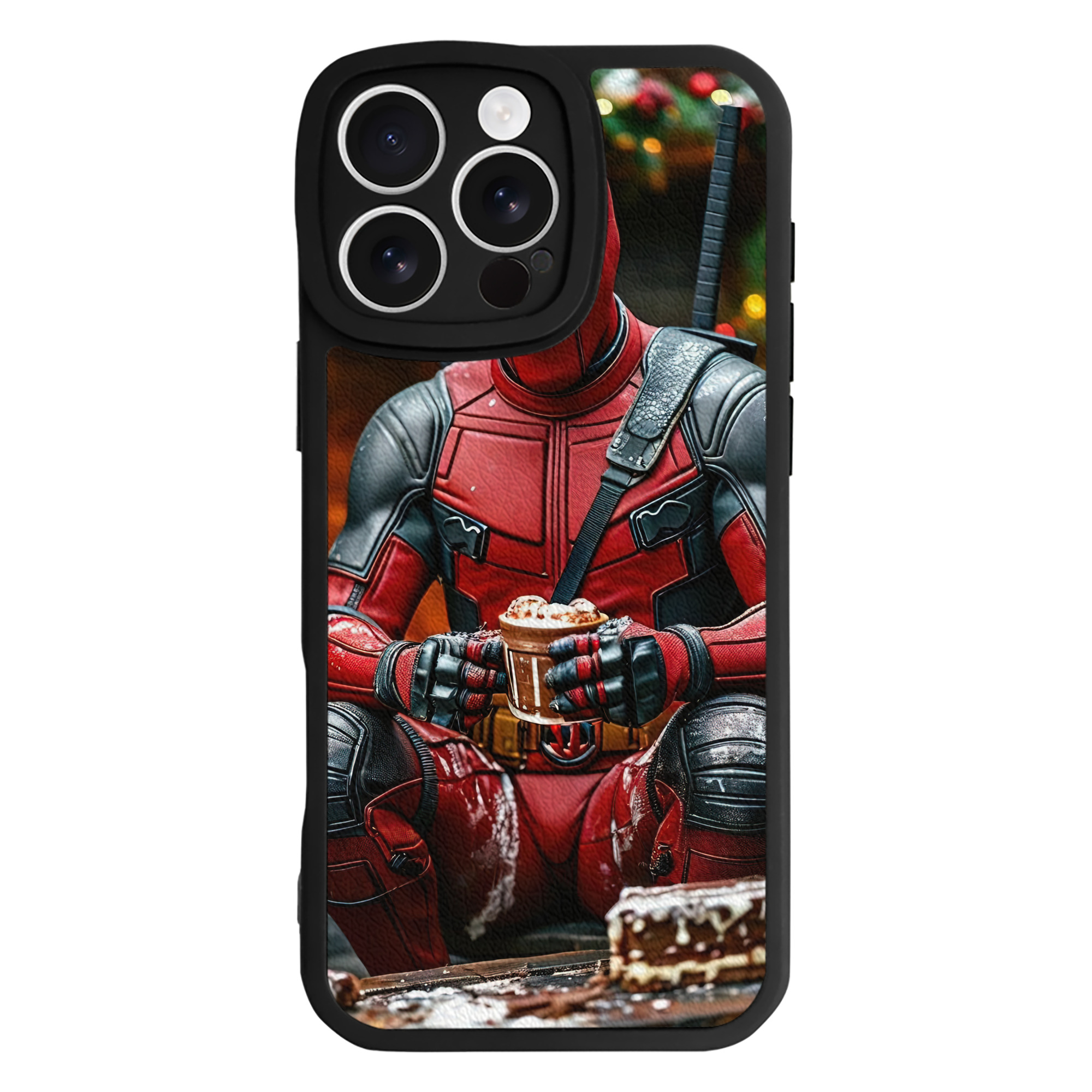 （画像用） Deadpool デッドプール 【iPhone 16シリーズ対応】シリコンスマホケース（レザー調） 材質：シリコン